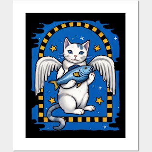 angel cats Posters and Art